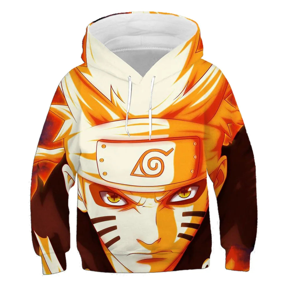 Japanese Anime Cartoon Hooded Children's Casual 2024 3d Hoodie Naruto Role-playing Costume Sweatshirt Harajuku (différents modèles)²