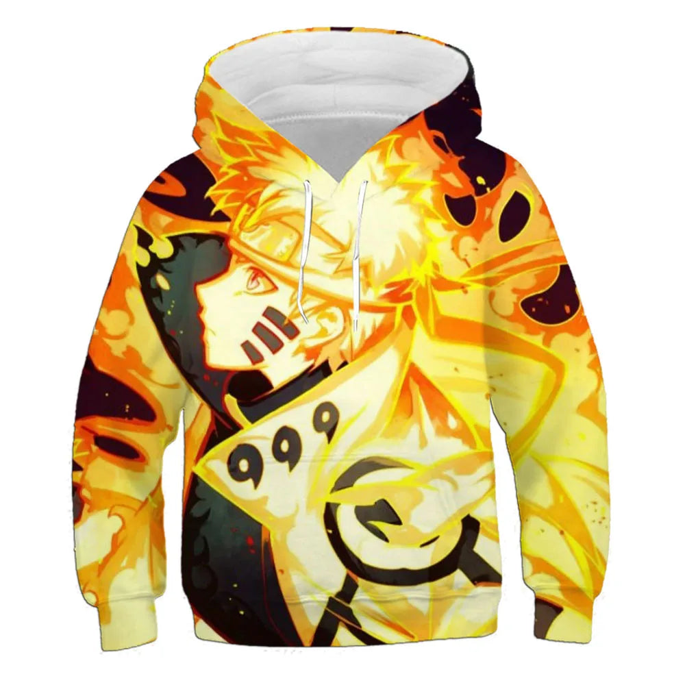 Japanese Anime Cartoon Hooded Children's Casual 2024 3d Hoodie Naruto Role-playing Costume Sweatshirt Harajuku (différents modèles)