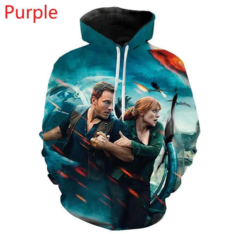 Jurassic Park 3d Hoodie imprimé Sweatshirt Fashion (différent modèle)