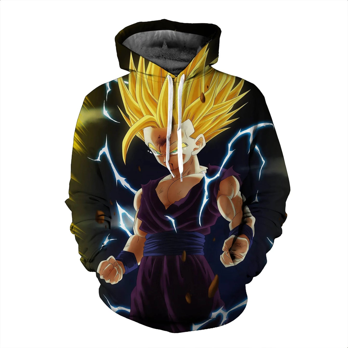 Autumn New Sweater Dragon Ball Wukong 3D Digital Printing Loose Comfortable Hooded Pullover Large Size