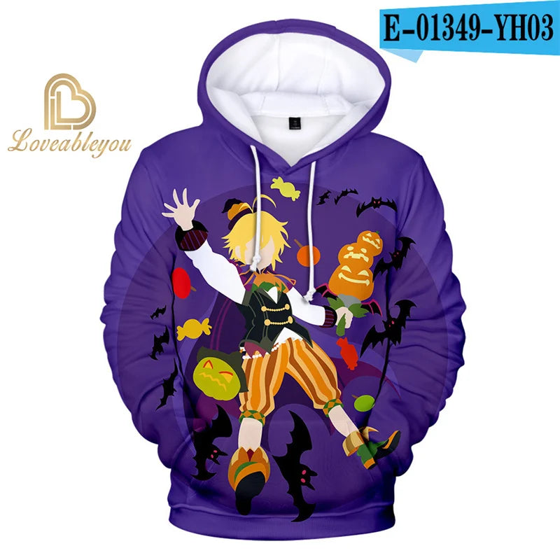 The Seven Deadly Sins Hooded Hoodies Sweatshirt Hawk Cosplay Men/Women Long Sleeve 3D Print Hoodies Child Sweatshirt Pullover3