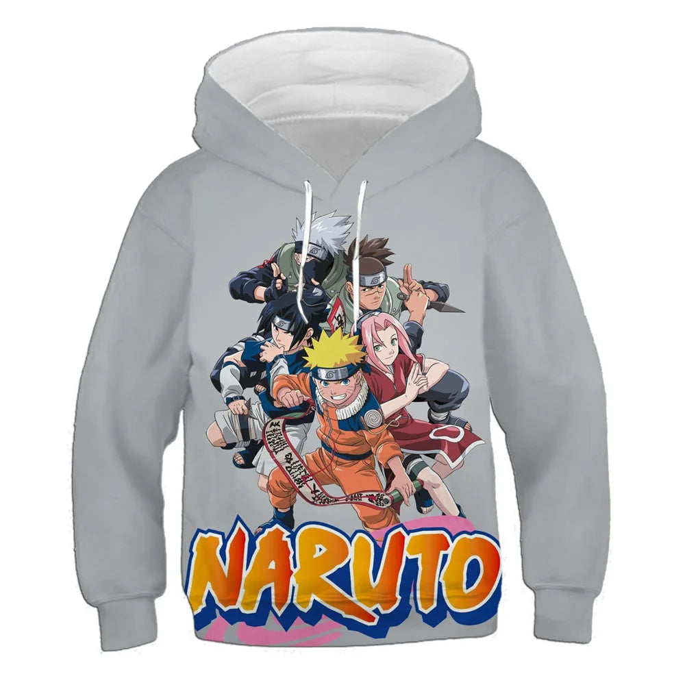 Japanese Anime Cartoon Hooded Children's Casual 2024 3d Hoodie Naruto Role-playing Costume Sweatshirt Harajuku (différents modèles)²