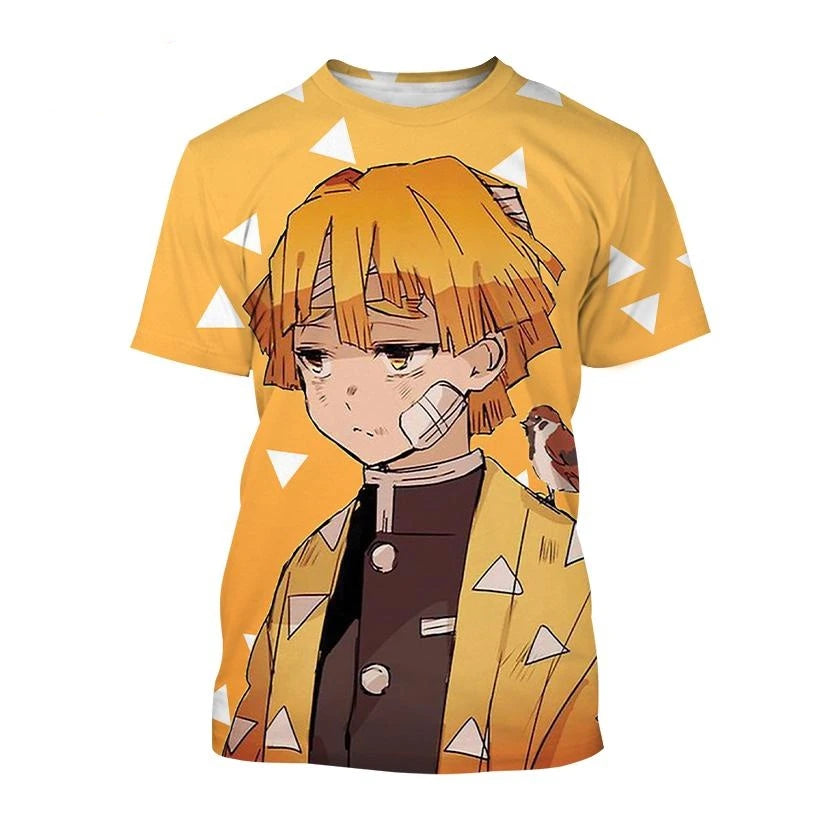 Summer Anime Demon Slayer Kimetsu no Yaiba Kamado Nezuko Kochou Shinobu Cosplay 3D Print Fashion T-Shirt Cartoon Short Sleeve²