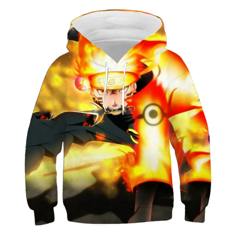 Japanese Anime Cartoon Hooded Children's Casual 2024 3d Hoodie Naruto Role-playing Costume Sweatshirt Harajuku (différents modèles)²