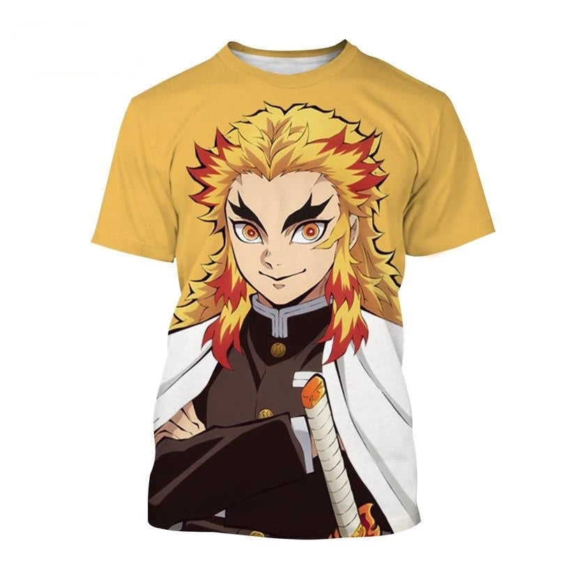 Summer Anime Demon Slayer Kimetsu no Yaiba Kamado Nezuko Kochou Shinobu Cosplay 3D Print Fashion T-Shirt Cartoon Short Sleeve²