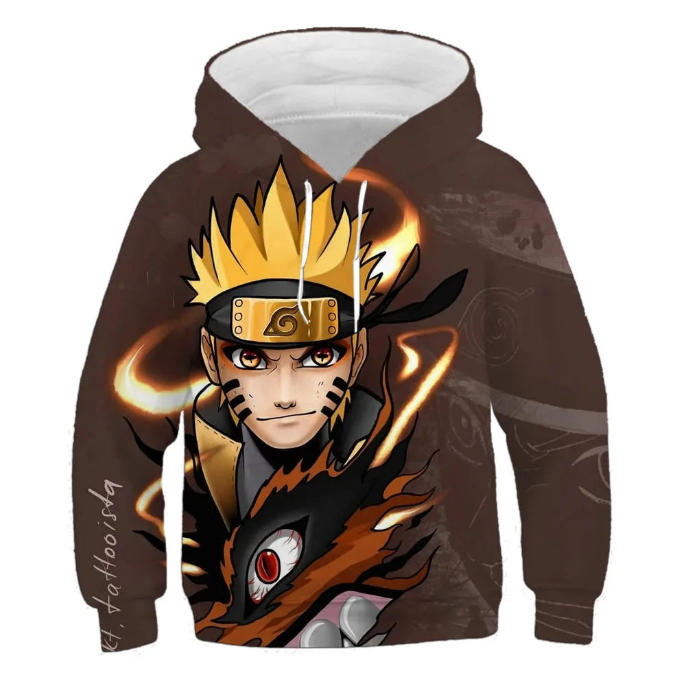 Japanese Anime Cartoon Hooded Children's Casual 2024 3d Hoodie Naruto Role-playing Costume Sweatshirt Harajuku (différents modèles)²